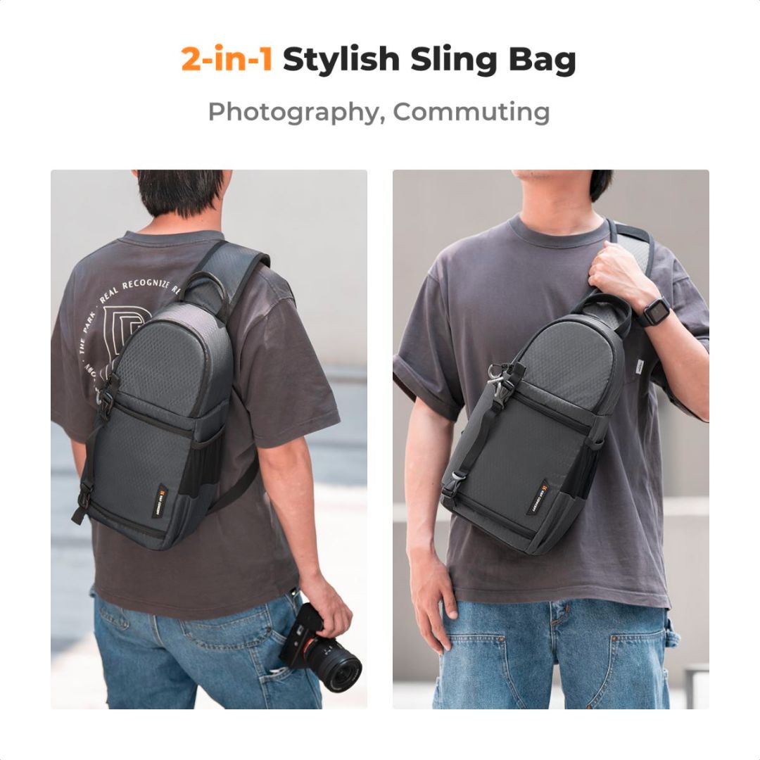 K&F Concept Sling Camera Backpack 10L Waterproof Nature Wander 02 (Sivi) KF13.141V2 - 2